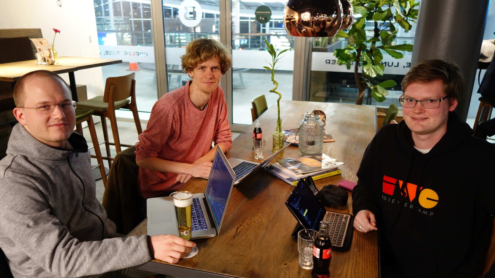Photo of Homebrew Website Club the Netherlands with Jesse, Sebastiaan, and Martijn